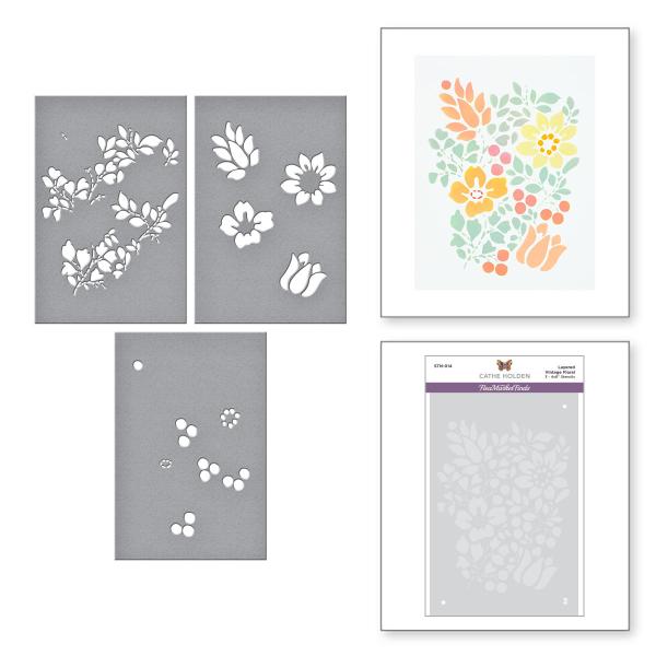 Spellbinders Stencil "Layered Vintage Floral" - Schablone