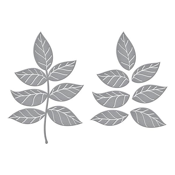 Spellbinders Dies "Leafy Sprig Etched" Stanzschablonen