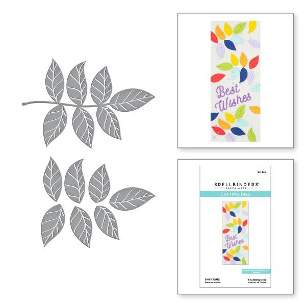 Spellbinders Dies "Leafy Sprig Etched" Stanzschablonen