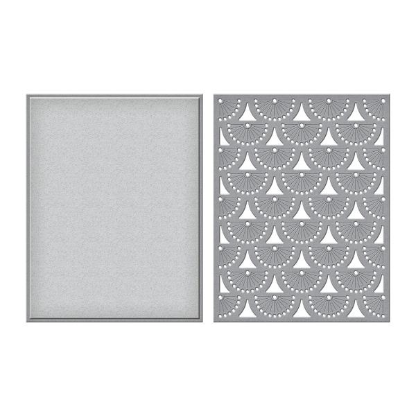 Spellbinders Dies "Stitched Fanfare Etched" Stanzschablonen