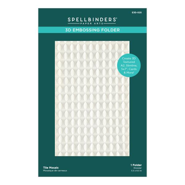 Spellbinders Embossingfolder "Tile Mosaic 3D" - Prägefolder