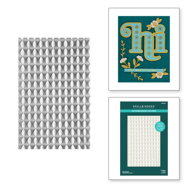 Spellbinders Embossingfolder "Tile Mosaic 3D" - Prägefolder