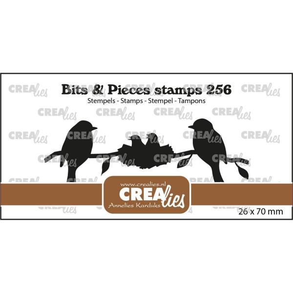Crealies - Bits - Pieces Stamps 2 Birds And A Nest On A Branch 
