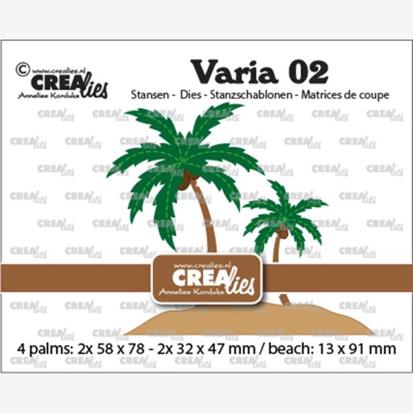 Crealies - Varia Stanzschablone Palmtrees  