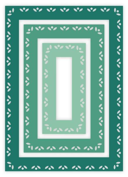 Gemini Nesting Frame Ditsy Floral Rectangle Frames Elements Dies  - Stanze - DITSY Blumen - Rechteckige Rahmen 