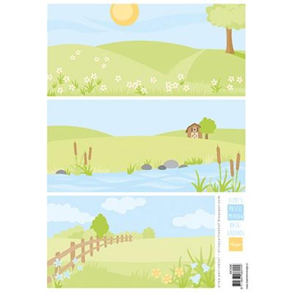 Marianne Design -  Elines Hintergründe Pastellwiesen