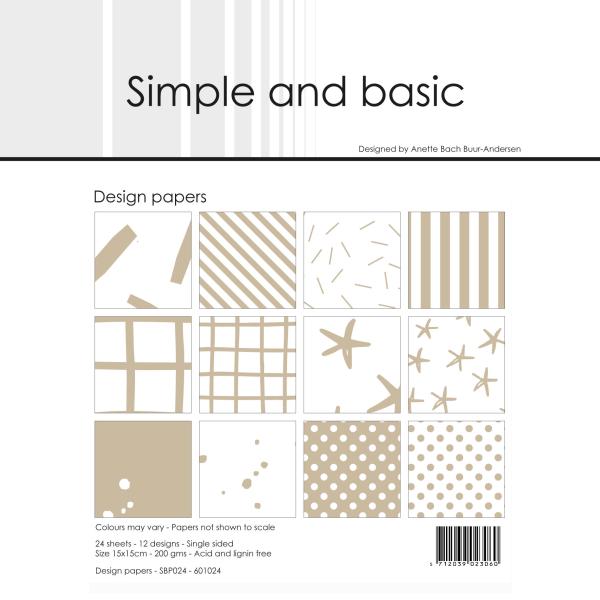 Simple and Basic "Baileys Brown " Paper Pack 12x12 Inch 