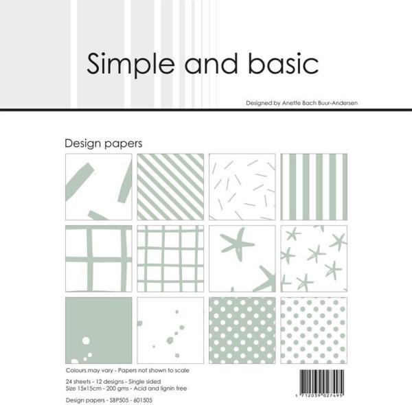 Simple and Basic "Sage " Paper Pack 6x6 Inch 
