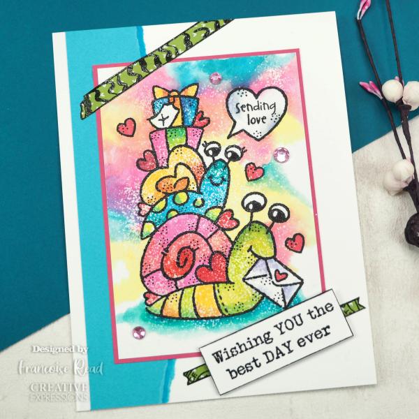 Woodware Birthday Snails   Clear Stamps - Stempel 