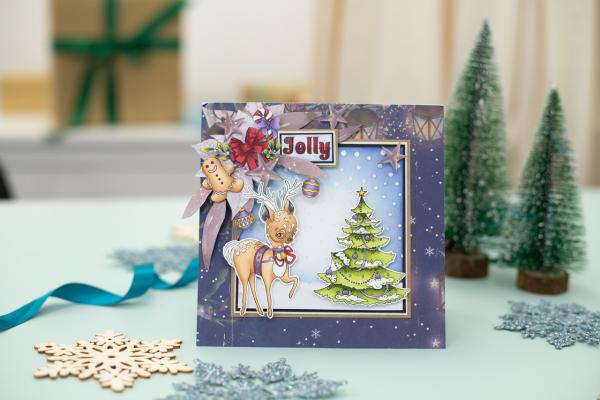 Crafters Companion -Vintage Snowman Embossing Folder Falling Snow  - Prägefolder