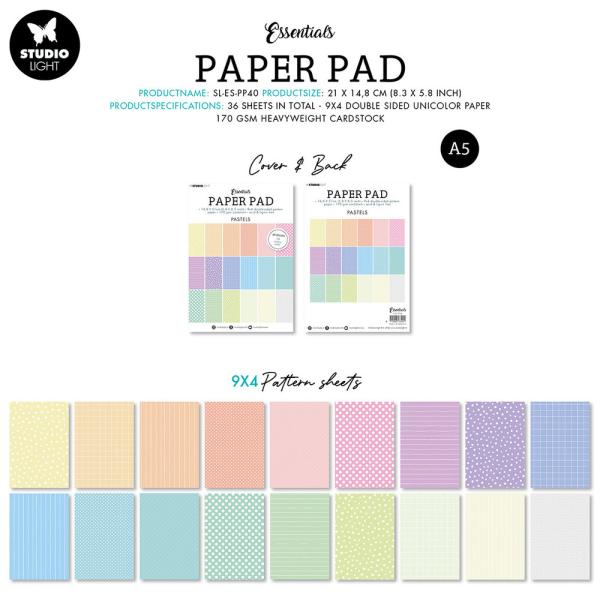 Studio Light - Paper Pad - Pastels 
