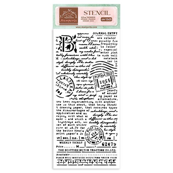 Stamperia Schablone - Stencil " Create Happiness Post Card" - Schablone