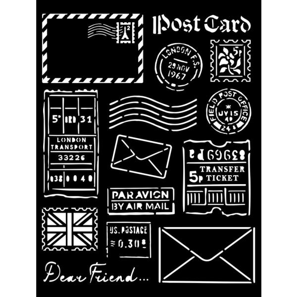 Stamperia Schablone - Stencil "Our Way Post Card"