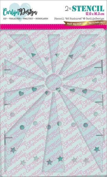 Carlijn Design - Stencil - Sunburst  - Schablone 