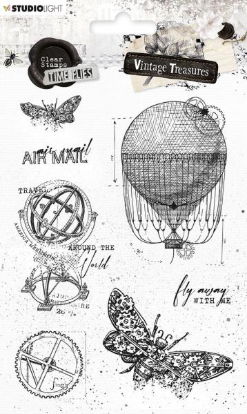 Studio Light - Clear Stamps "Vintage Treasures - Time Flies " - Stempel 