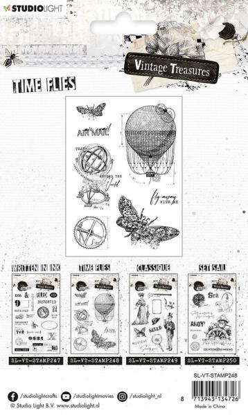 Studio Light - Clear Stamps "Vintage Treasures - Time Flies " - Stempel 