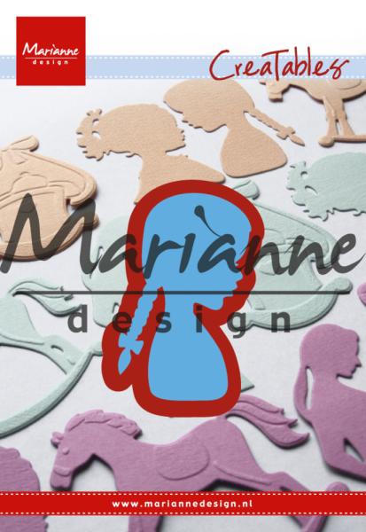 Marianne Design Creatables - Dies -  Girl With Braid  - Präge - und Stanzschablone 