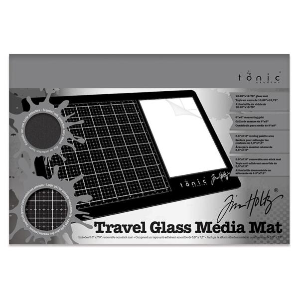 Tonic Studios - Tim Holtz - Glasmatte für Unterwegs - Travel Glass Media Mat