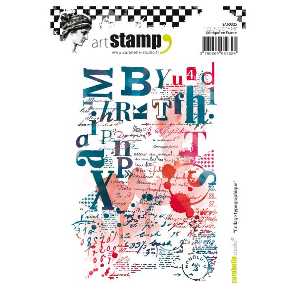 Carabelle Studio - Cling Stamp Art - Collage Typographique - Stempel
