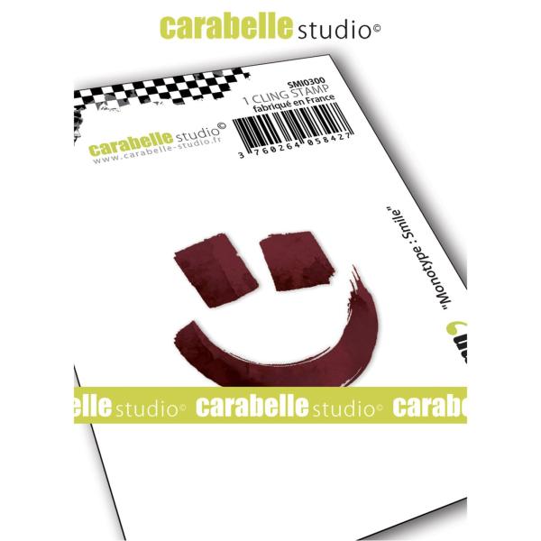 Carabelle Studio - Cling Stamp Art - monotypes Smile - Stempel