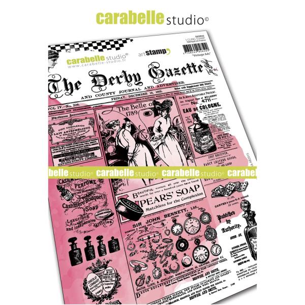 Carabelle Studio - Cling Stamp Art - Vintage ads - Stempel