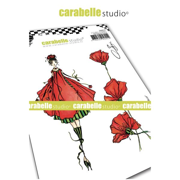 Carabelle Studio - Cling Stamp Art - La fÃ®e Coquelicot  - Stempel