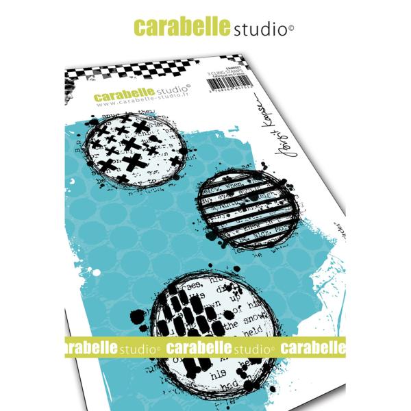 Carabelle Studio - Cling Stamp Art - Textured circles - Stempel