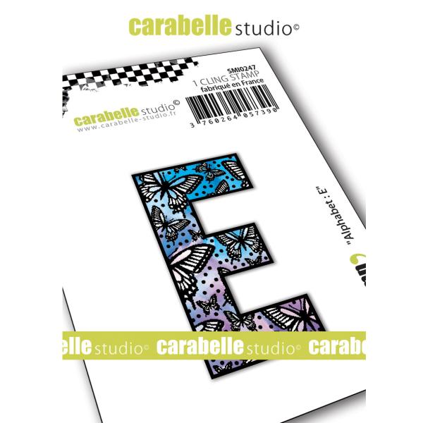 Carabelle Studio - Cling Stamp Art - Alphabet E - Stempel