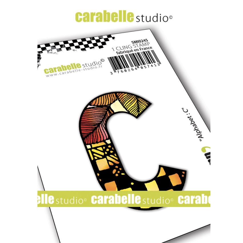 Carabelle Studio - Cling Stamp Art - Alphabet C - Stempel