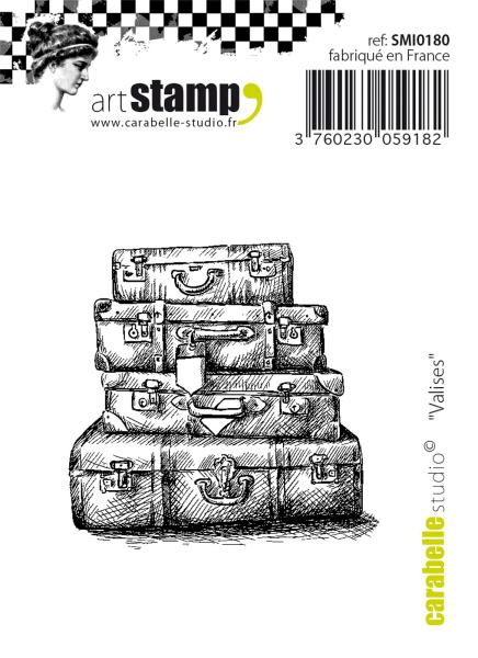 Carabelle Studio - Cling Stamp Art - Valises - Stempel