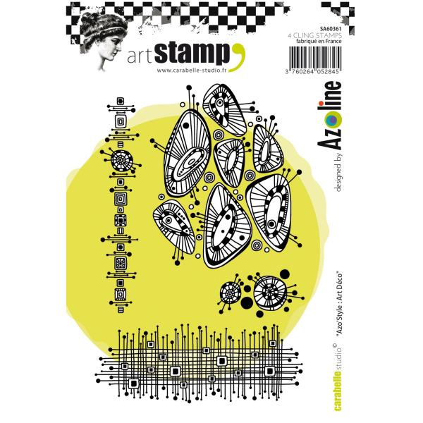 Carabelle Studio - Cling Stamp Art - Azo' style art dÃ®co - Stempel