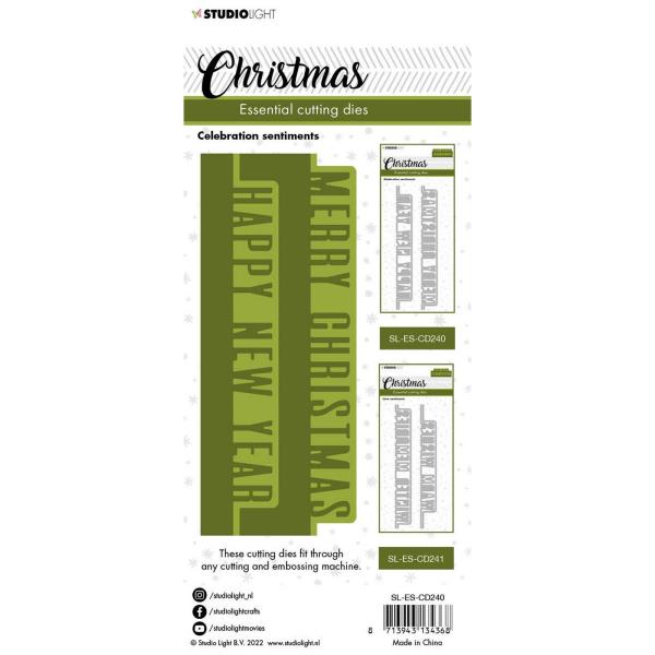 Studio Light - Die Cut - Christmas Celebration Sentiment - Stanze