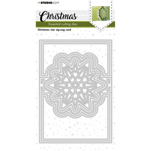 Studio Light - Die Cut - Christmas Star Zig-Zag Card - Stanze