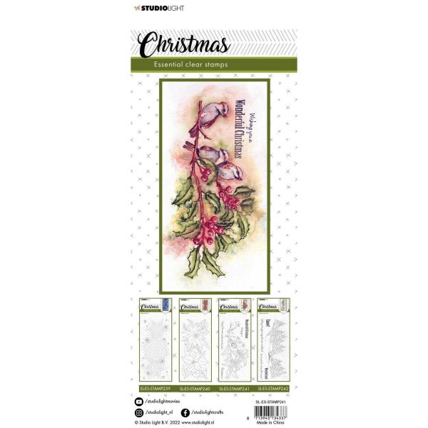 Studio Light - Clear Stamps "Christmas Slimline Birds" - Stempel 