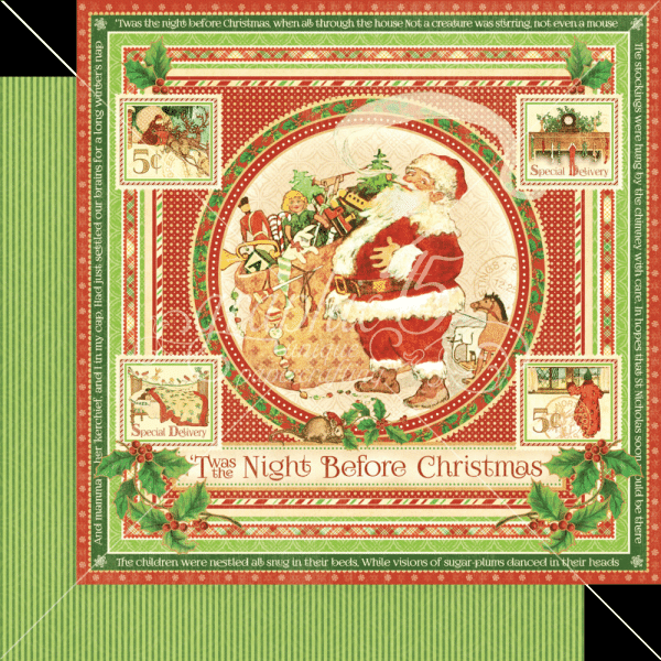 Graphic 45 "Twas the Night Before Christmas" 8x8" Paper Pad