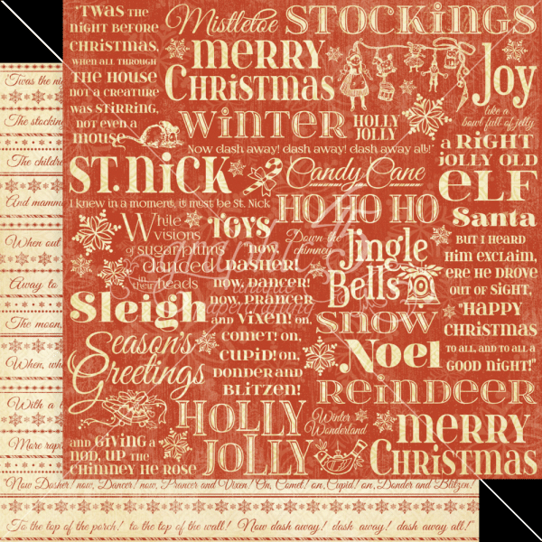 Graphic 45 "Twas the Night Before Christmas" 8x8" Paper Pad