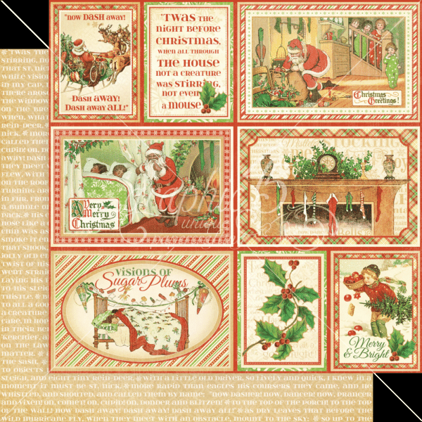 Graphic 45 "Twas the Night Before Christmas" 8x8" Paper Pad