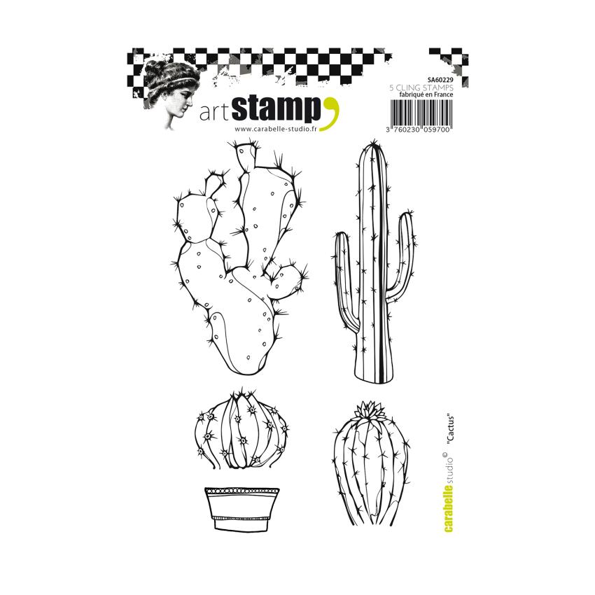Carabelle Studio - Cling Stamp Art -  Cactus - Stempel