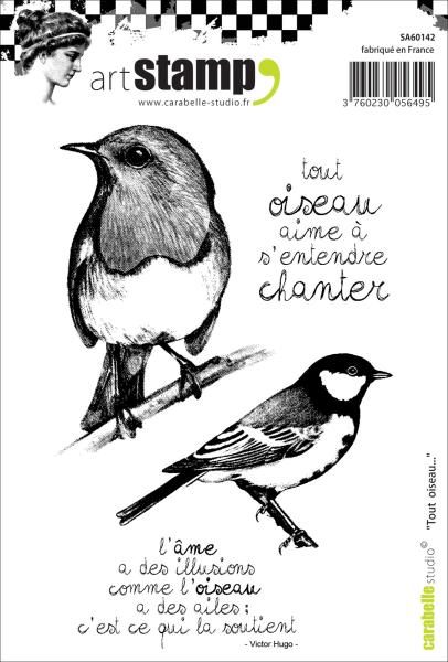 Carabelle Studio - Cling Stamp Art -  Tout Oiseau... - Stempel