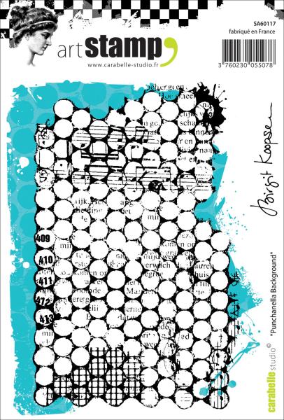 Carabelle Studio - Cling Stamp Art -  Punchanella Background - Stempel