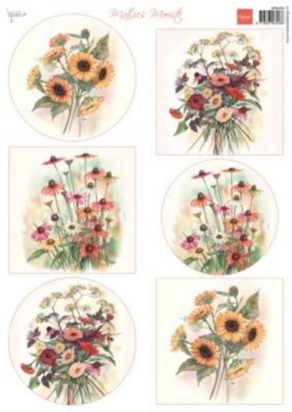 Marianne Design -  Paper Sheet A4 - Autumn Bouquets - Designpapier 