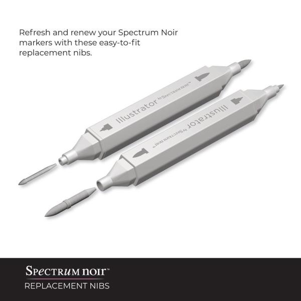 Spectrum Noir Brush - "Super Fine Nibs" - Ersatzspitzen Spectrum Noir Illustrator 