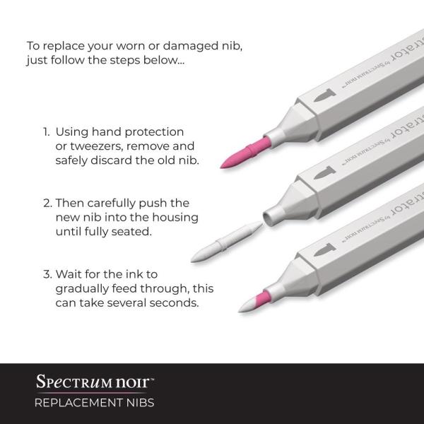 Spectrum Noir Brush - "Super Fine Nibs" - Ersatzspitzen Spectrum Noir Illustrator 