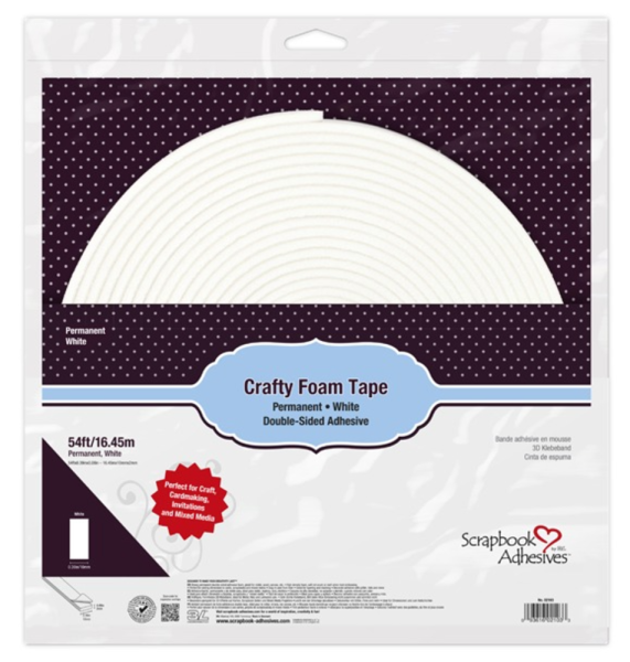Scrapbook Adhesives - Crafty Foam Tape White  - Schaumklebeband