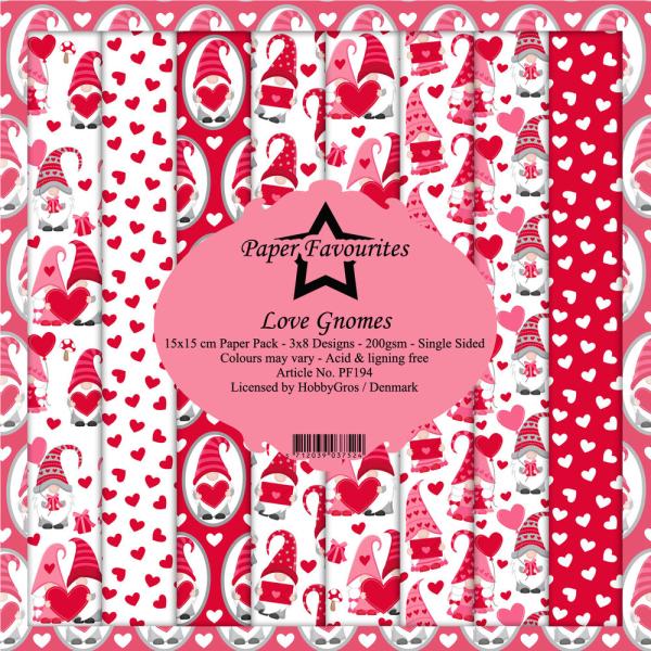 Paper Favourites - "  Love Gnomes  " - Paper Pack - 6x6 Inch