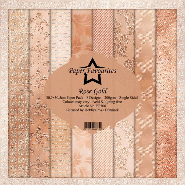 Paper Favourites - "  Rose Gold  " - Paper Pack - 12x12 Inch