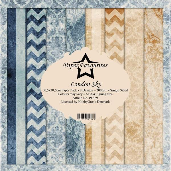 Paper Favourites - "  London Sky  " - Paper Pack - 12x12 Inch