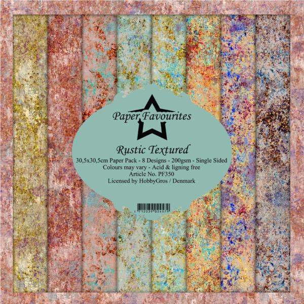Paper Favourites - "  Rustic Textured  " - Paper Pack - 12x12 Inch