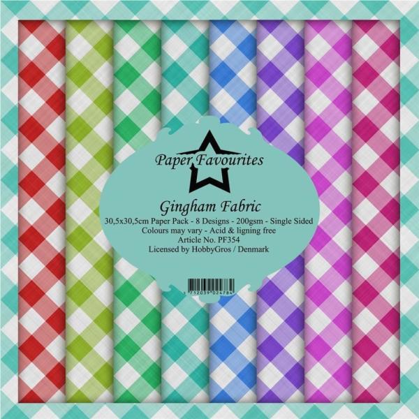 Paper Favourites - "  Gingham Fabric  " - Paper Pack - 12x12 Inch