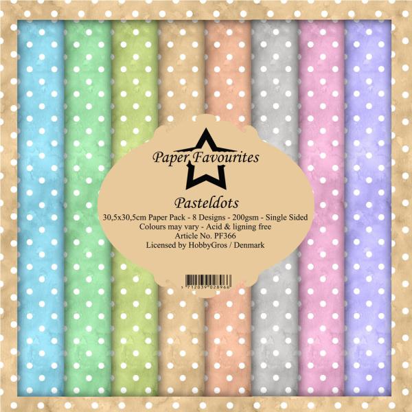 Paper Favourites - "  Pastel Dots  " - Paper Pack - 12x12 Inch